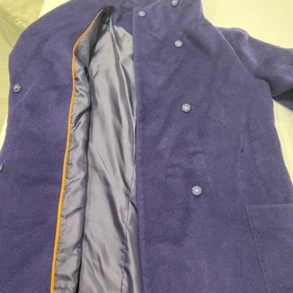 MORI | Vintage Korean Teddy Coat Deep Purple with Large Front Pockets ~ Size 10 - Picture 3 of 16
